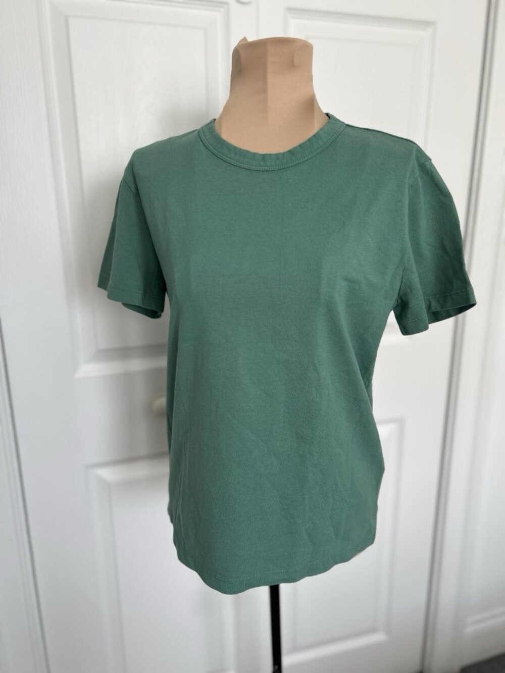 Madewell Womens Cotton Perfect Crewneck Tee Heritage Green Size XS NS581